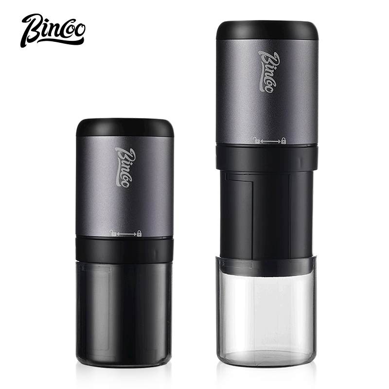 BINCOO Fully Automatic Coffee Grinder Steel Core Coffee Bean Grinder Small and Portable for Home Office Outdoor and Travel