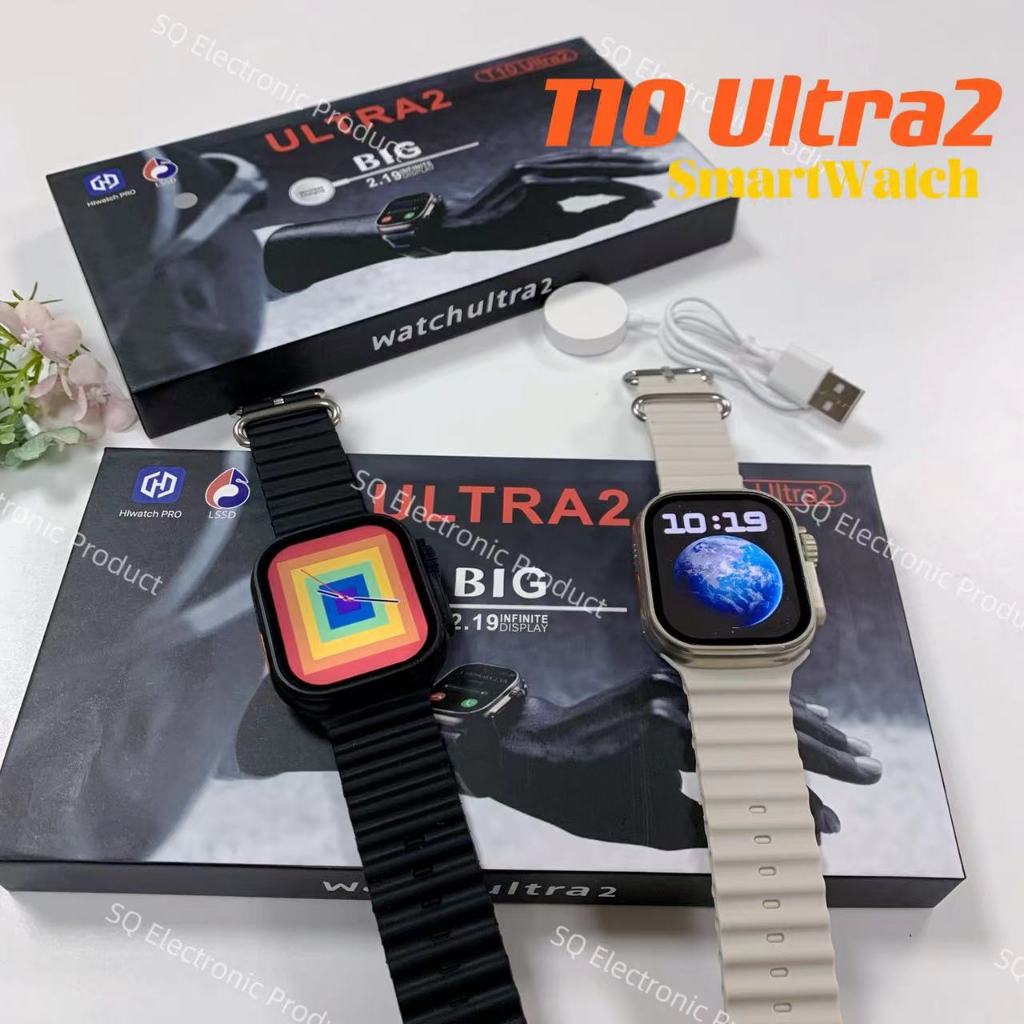 2024 New T10 Ultra 2 Smart Watch 49mm 2.19-inch Bluetooth Call True Screw Buckle with Lock Sports Smart Watch for Men and Women Added Gesture to Answer Phone Functions