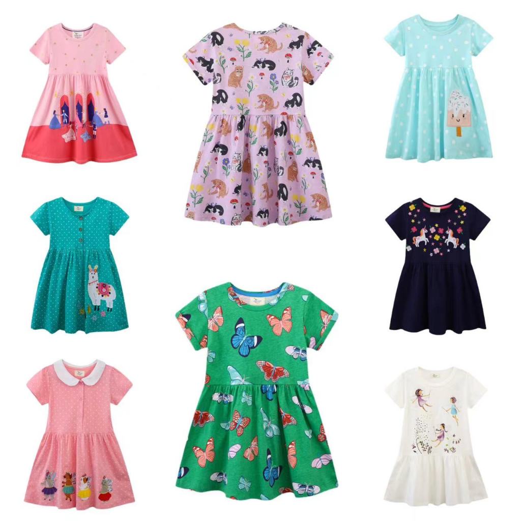 Children's clothing girl dress baby girl clothes long-sleeved dress childrens skirt print girl dress baby skirt-hotsale-qqz@jumping