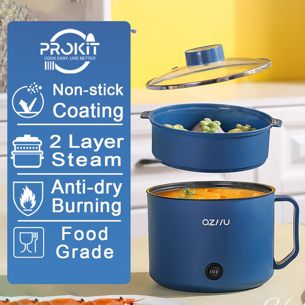 Electric Multi Cooker Rice Cooker Mini 1.8 Liter Cooking Pot Periuk Elektrik With Steamer電子鍋 Non Stick Multifunction Cooker 多功能電煮鍋 火鍋電鍋 Periuk Multi Cooker Elektrik