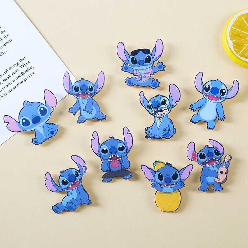 Stitch Brooch Stitch Cartoon Anime Stitch Merchandise Acrylic Brooch Cute Stitch Doll Costume Bag Decoration Pendant