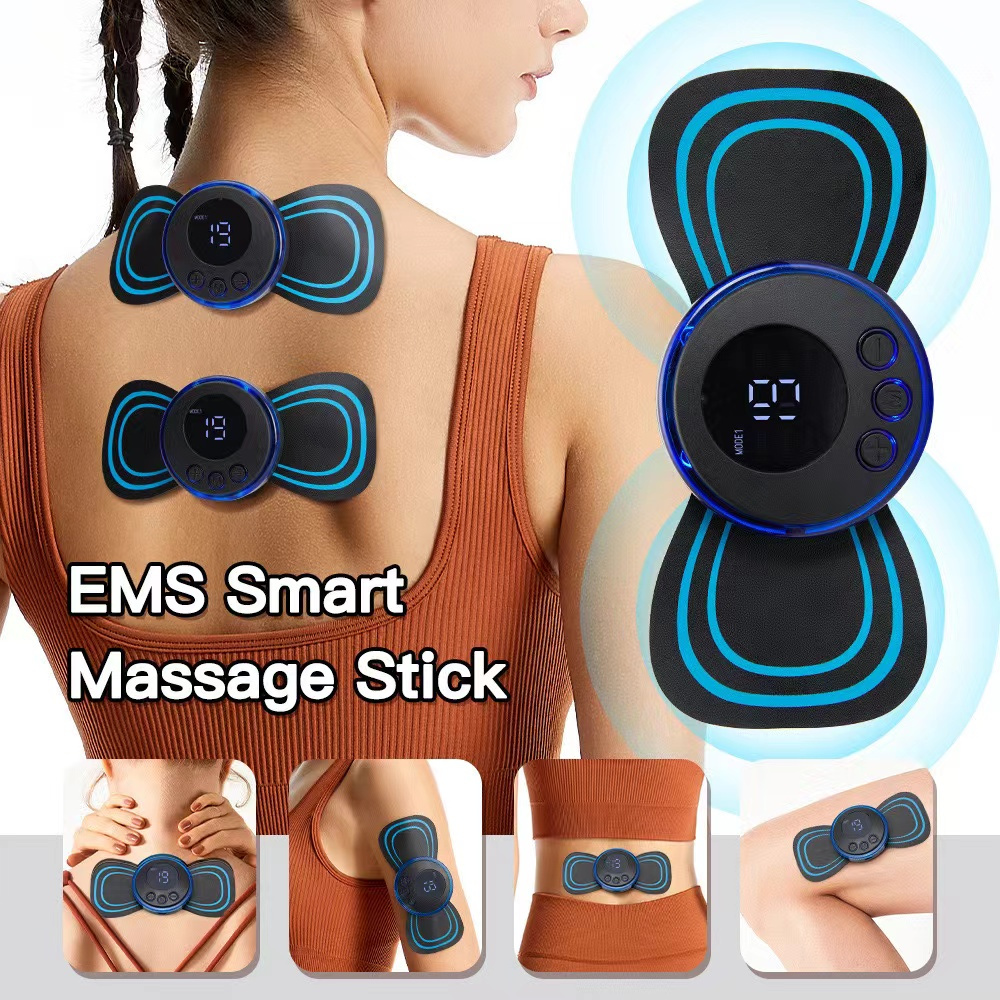 Smart Mini Massage Sticker Electric Neck Massager Portable Shoulder Neck Pulse Physiotherapy Device Cervical Sp