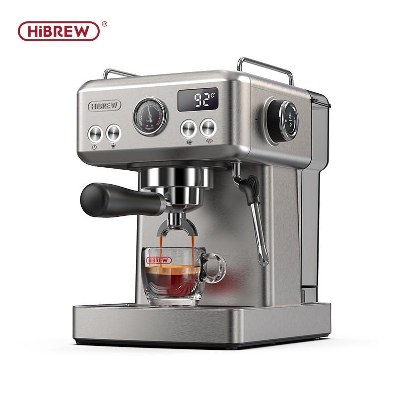 HiBREW 20Bar Semi Automatic Espresso Machine Temperature Adjustable 58mm Portable Filter Coffee Machine Cold/Hot H10A