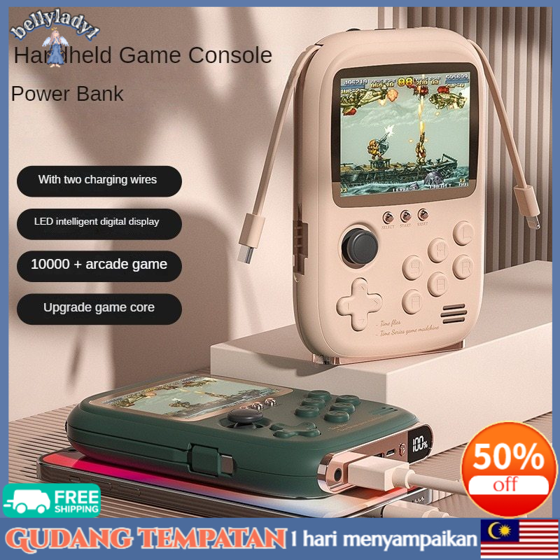 ️‍10000mAh Gaming Powerbank️‍ 500 Games Game + Powerbank Handheld Game Console Mario Retro Gameboy Classic Mini game