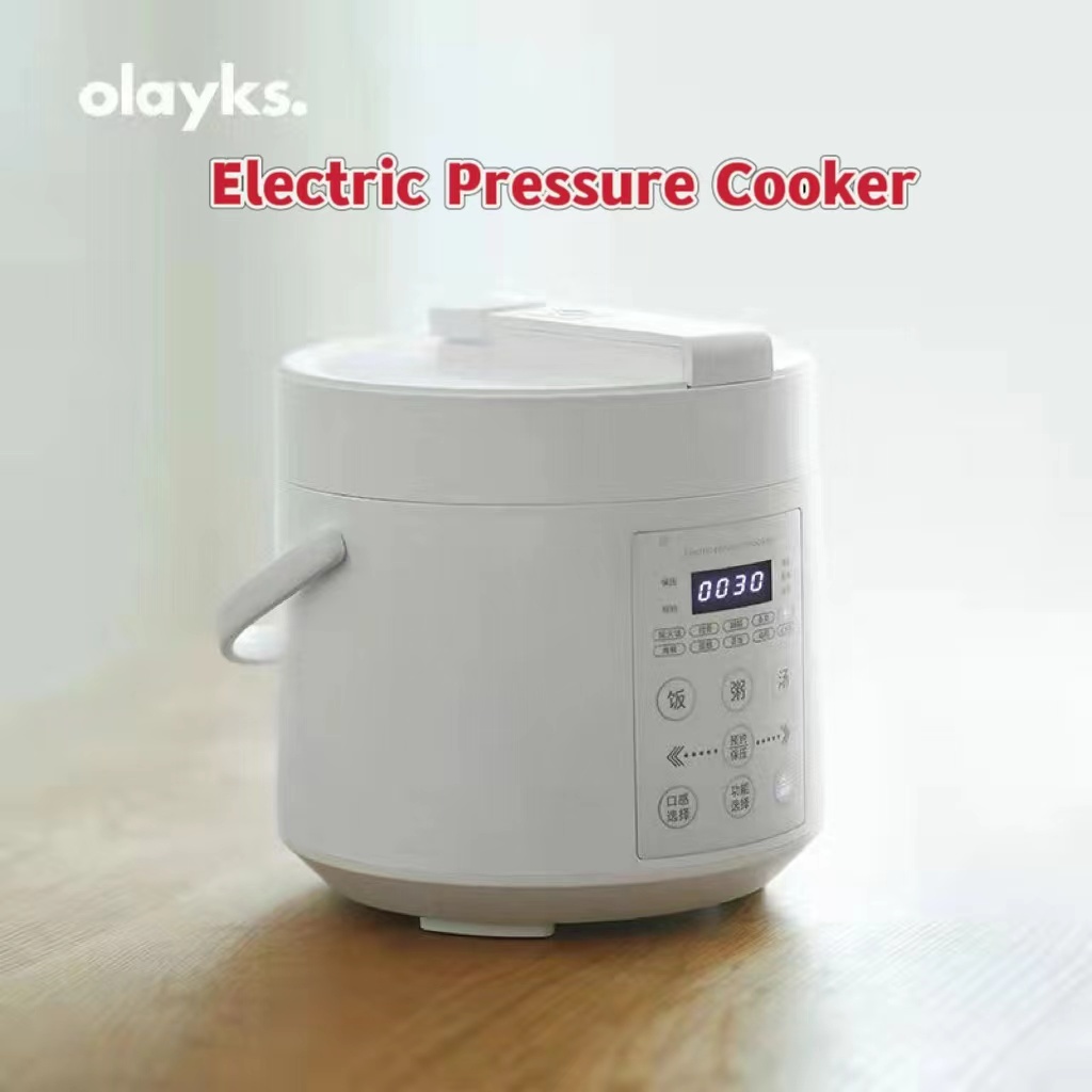 Olayks Mini Electric Pressure Cooker 2L/3L/5L Household Intelligent Rice Cooker Multifunctional Small High Pressure Cooker Smart Rice Cooker 1-2-3-4 People