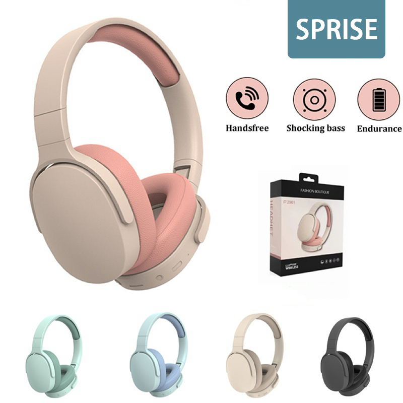 SPRISE Colorful Wireless Bluetooth Headphone Earphone Young Noise Cancelling Gaming Music Foldable Over Ear Headset Sport Gaming With Mic 2961