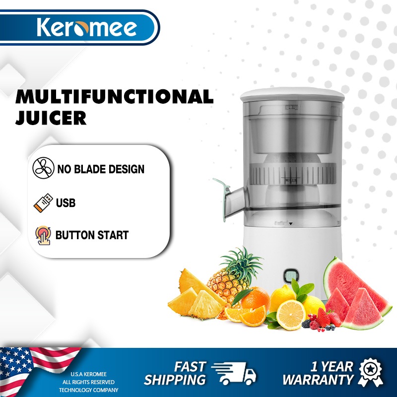 Keromee Electric Protable Fruit Juicer Automatic Healthy Juice Maker Residue separation slow juicer Citrus Lime Lemon Household