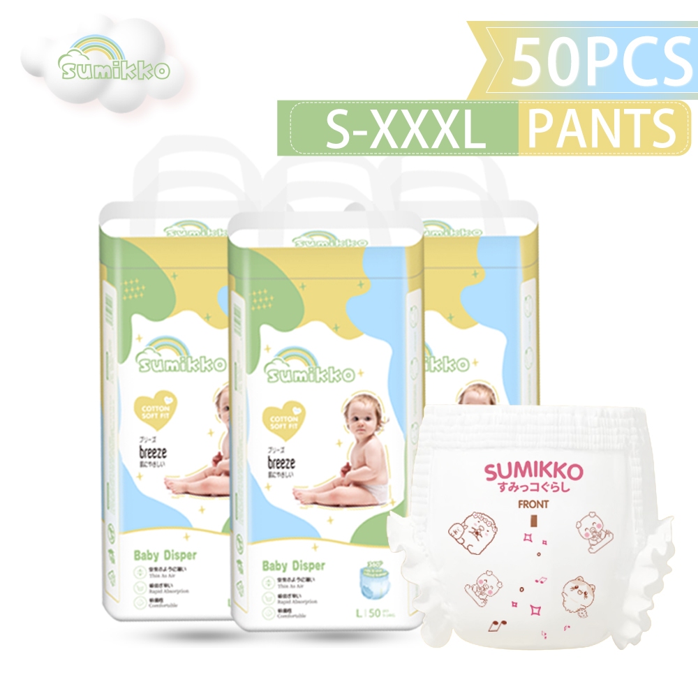 Sumikko Pull-Up Pants Baby Diapers All Size - L/XL/XXL Tape (50 Pcs)