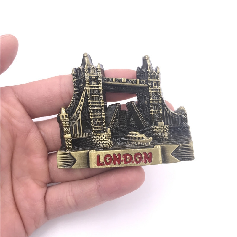 Metal Refrigerator Magnet French American English Italian Madibai Belgium India Israel New Three-Dimensional Magnetic