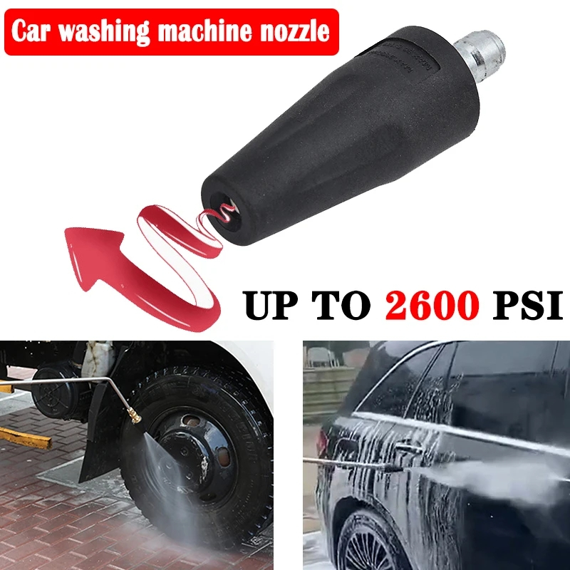 Car High-pressure Cleaning Machine Nozzle - Universal Lotus Nozzle Up to 2600 PSI - Rotating Turbo Blaster Jet Connector - High Pressure Water Gun Accessorie - For Auto Washing