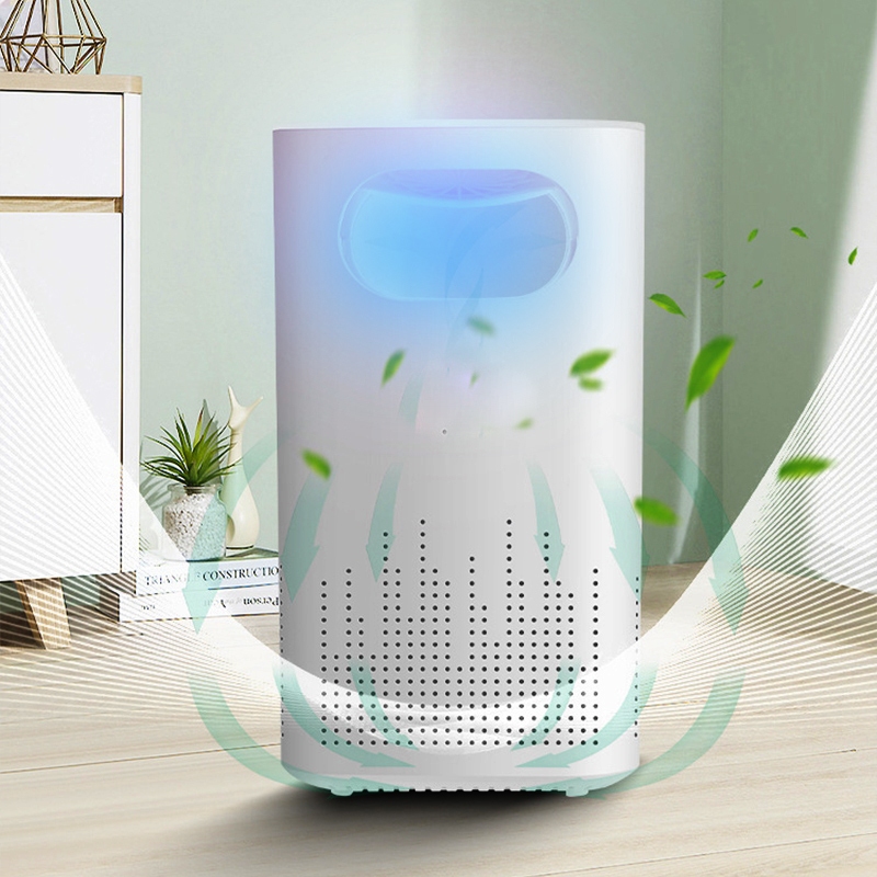 2 in 1 Air Purifier/Mosquito lamp for Room with Activated Carbon HEPA Filter blue night light 5V USB Plug in use for car desktop home