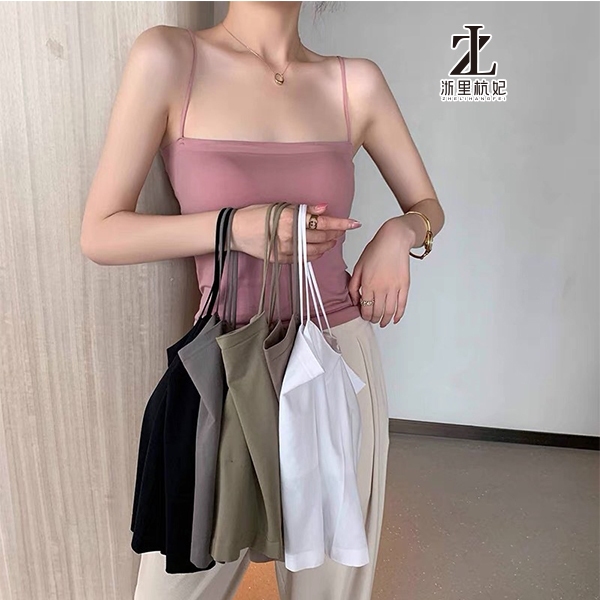 ZHELIHANGFEI All-in-One Cup Camisole Bralette for Women - Wire-Free Backless Casual Long Top, Breathable Cami and Bustier