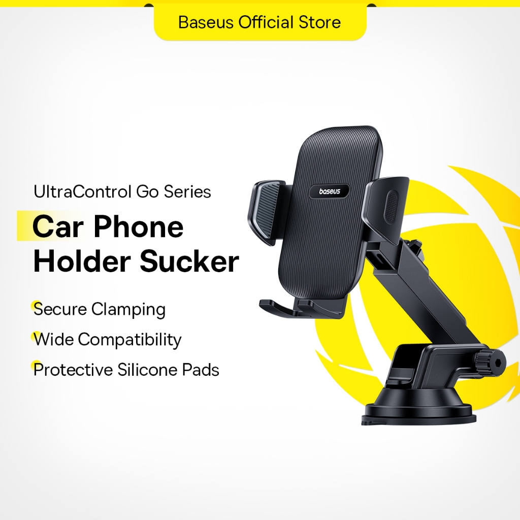 Baseus Car Phone Holder Sucker Dashboard Windshield Mobile Car Holder Clamp For iPhone/Xiaomi/Huawei/Samsung/Oppo