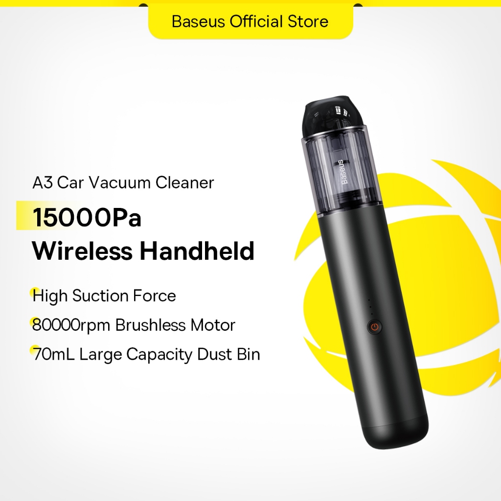 Baseus 15000Pa Wireless Mini Handheld A3 Car Vacuum Cleaner for Car Home Clean