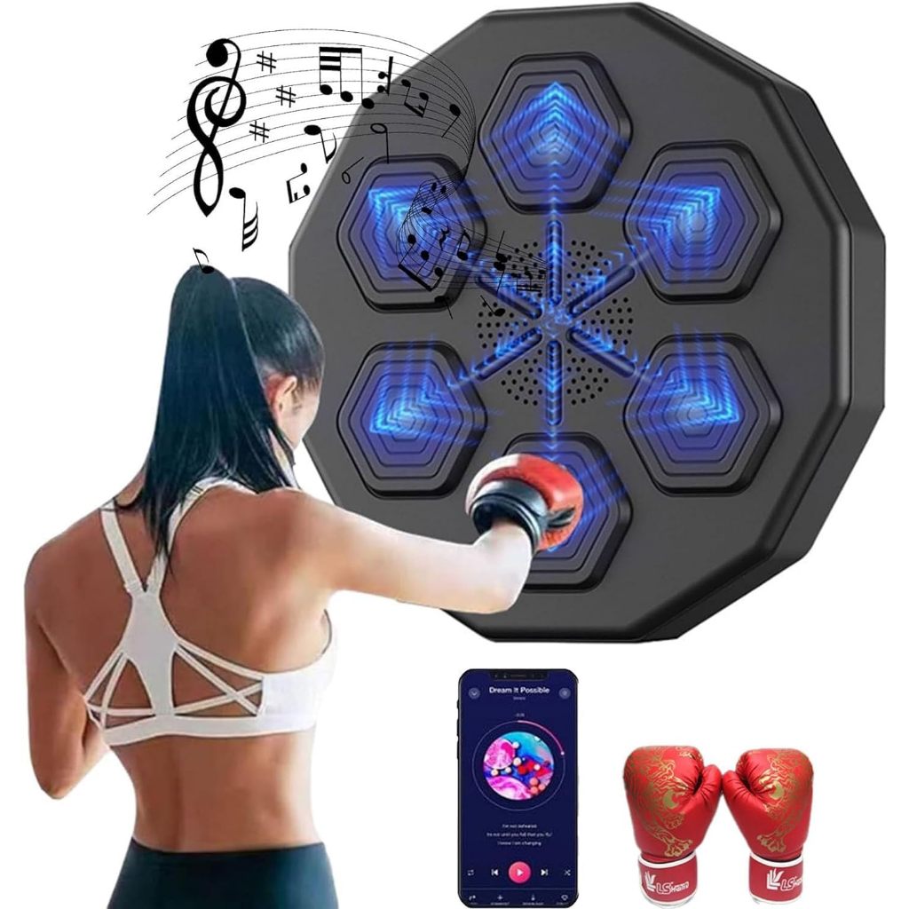 Music boxing machine wall targets children's boxing training equipment response sandbags Bluetooth, Material PU + PP