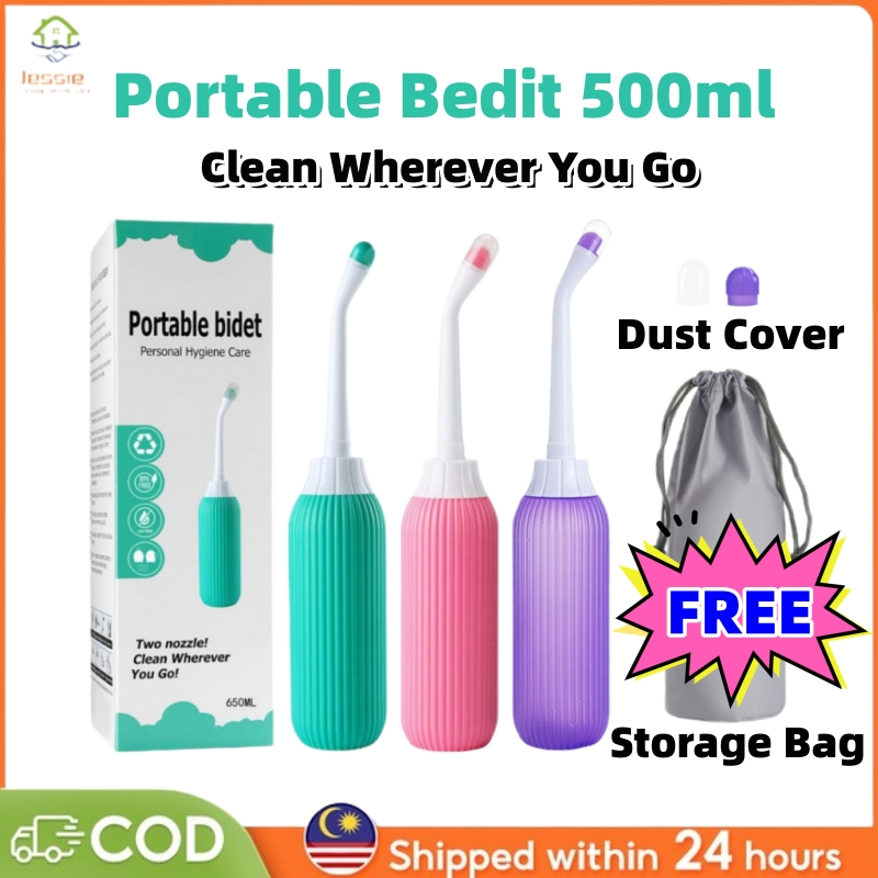 【MY 24H Ship】2PCS 500ML Portable Bidet Spray Set Hand Held Travel bidet Spray Personal Cleaner Hygiene Bottle Washing Pregnant Woman Travel Toilet 洁身器 妇洗器 携带洁身器