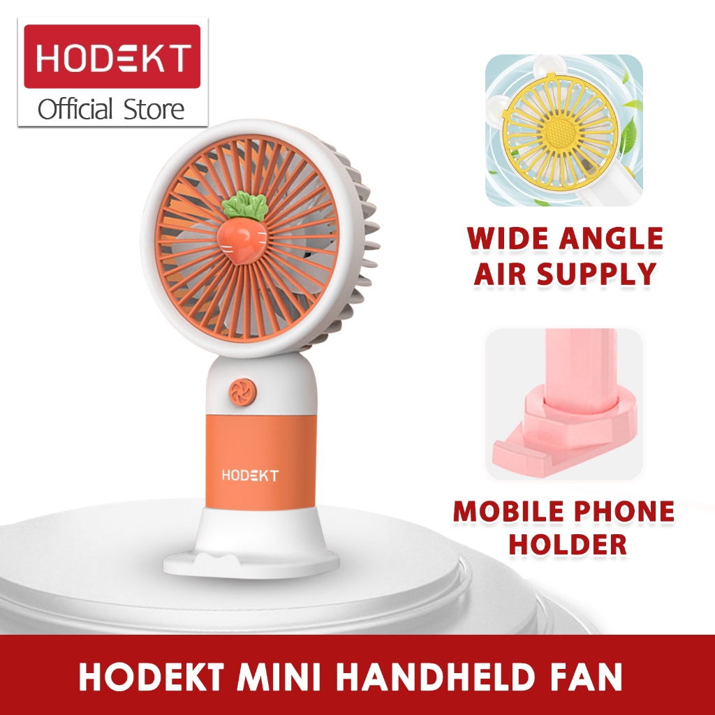 HODEKT Kipas Mini Fan Portable Hand Table Mini Clip Fan USB Charge Battery Desk Cooling Small 風扇 小型 充電