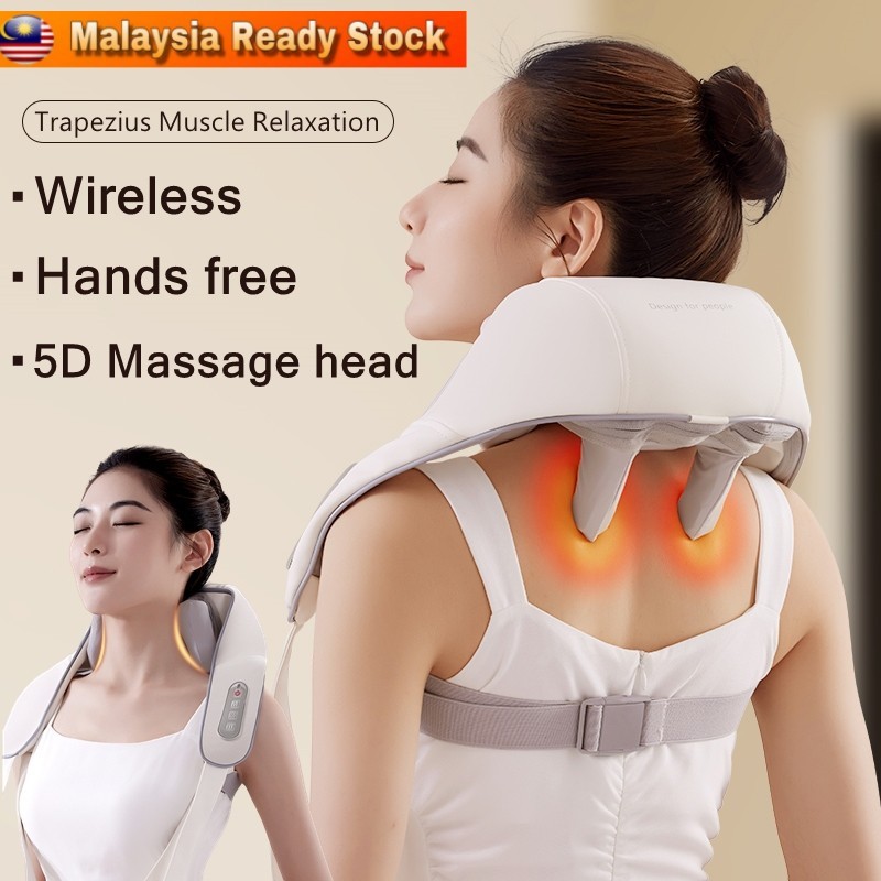 【Coupon】Shoulder and Neck Massager Clamp Kneading Massage Trapezius Muscle Relax Neck Massager Body Massager