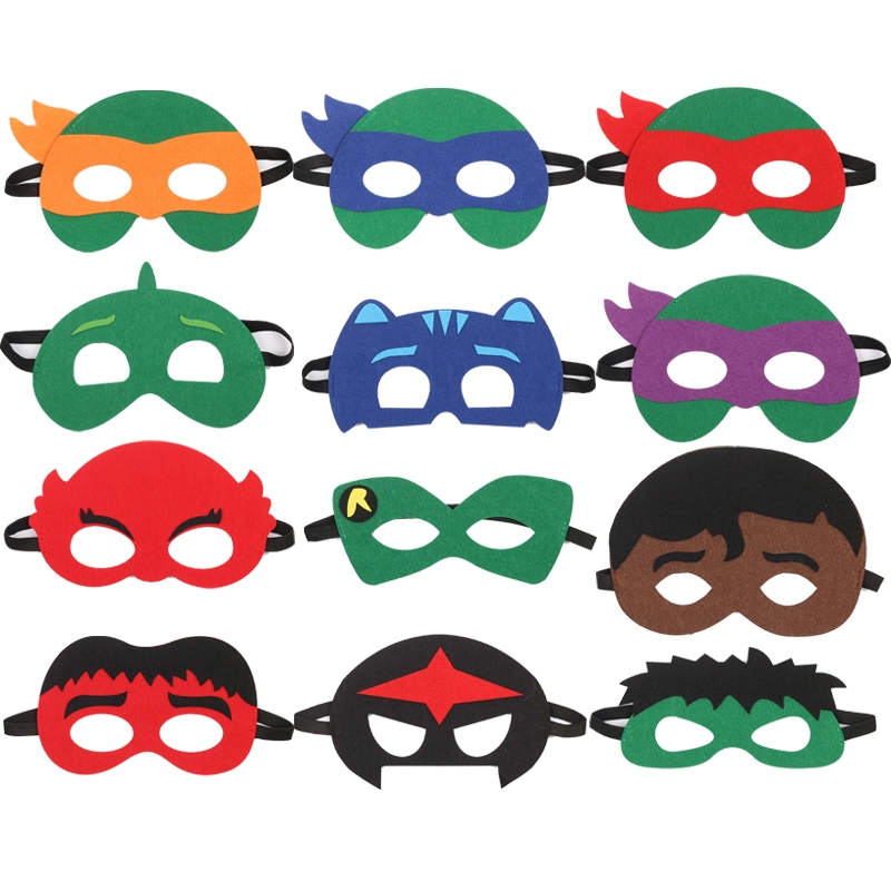 Ready Stock Teenage Mutant Ninja Turtles Felt Mask Kids Felt Mask Party Favors Cosplay Costume Super League Show Props