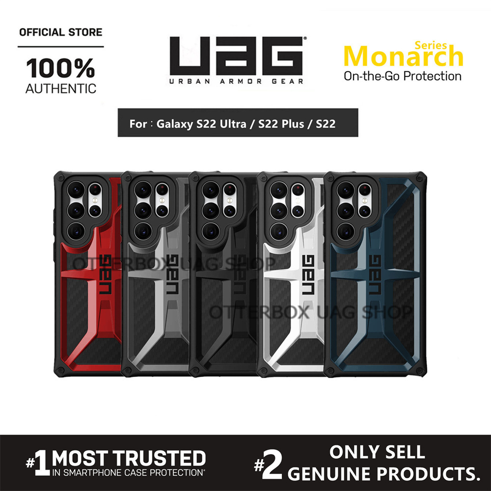 UAG Galaxy S22 Ultra / S22+ Plus / S22 / Galaxy S21 Ultra / S21 Plus / S21 Case Monarch Carbon Fiber Samsung Casing Cover Rugged Shockproof Military Drop Tested Protective