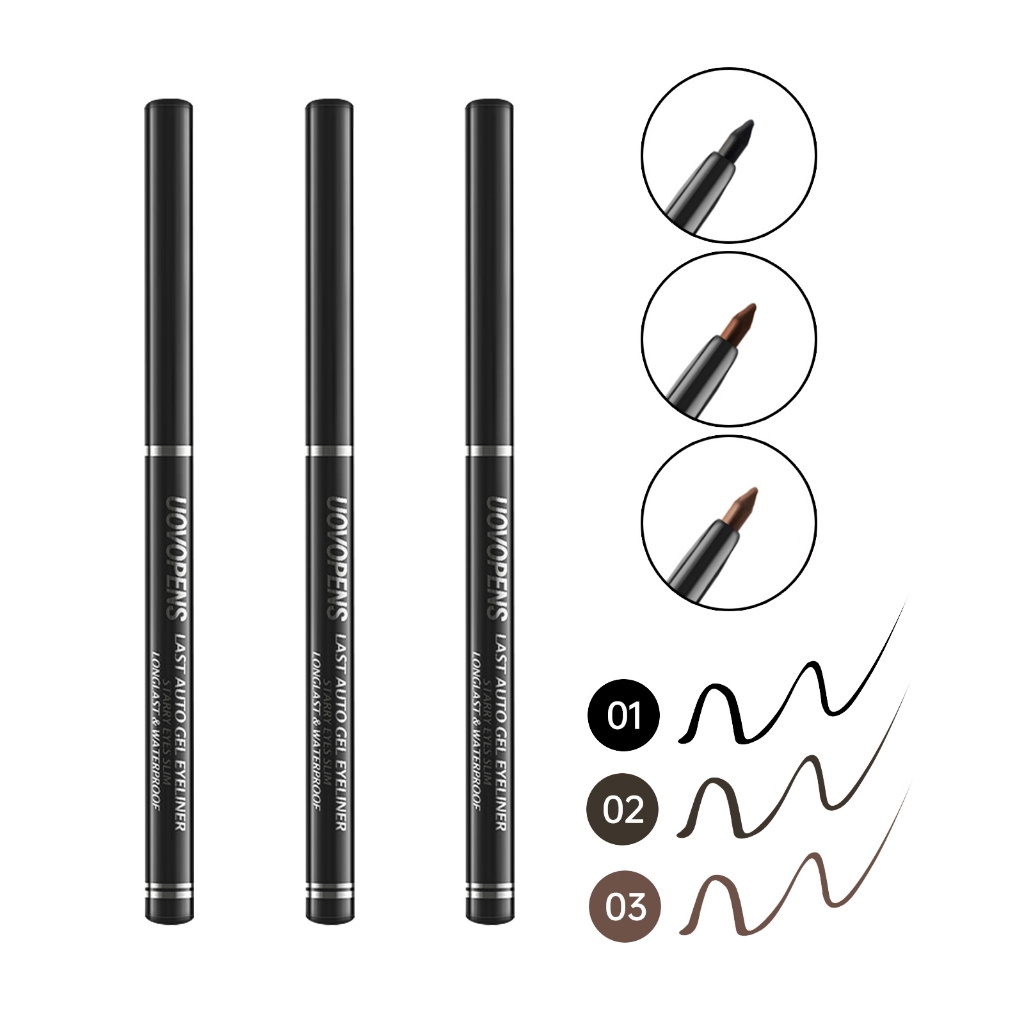 Lamuseland Long-Wear Waterproof Ultra-slim Eyeliner Gel Pencil ConfidenceHalo Soft Long-lasting High pigment Eyebrow