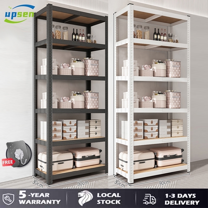 3-5 Tier Metal Boltless Rack Home kitchen Store Storage Rack Warehouse Rak Besi Serbaguna Bertingkat Livin Rack Boltless Rack Shelf Rack Storage White Rak Barang Rak Kasut Rak Dapur Rak Besi 铁架 置物架 橱柜架子