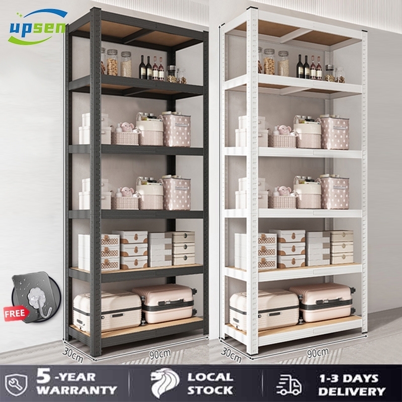 3-5 Tier Metal Boltless Rack Home kitchen Store Storage Rack Warehouse Rak Besi Serbaguna Bertingkat Livin Rack Boltless Rack Shelf Rack Storage White Rak Barang Rak Kasut Rak Dapur Rak Besi 铁架 置物架 橱柜架子