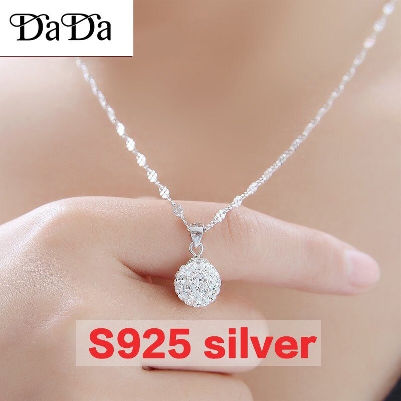 925 pure silver the colourful rose gold jewelry article female type in day Korea lock the bone chain