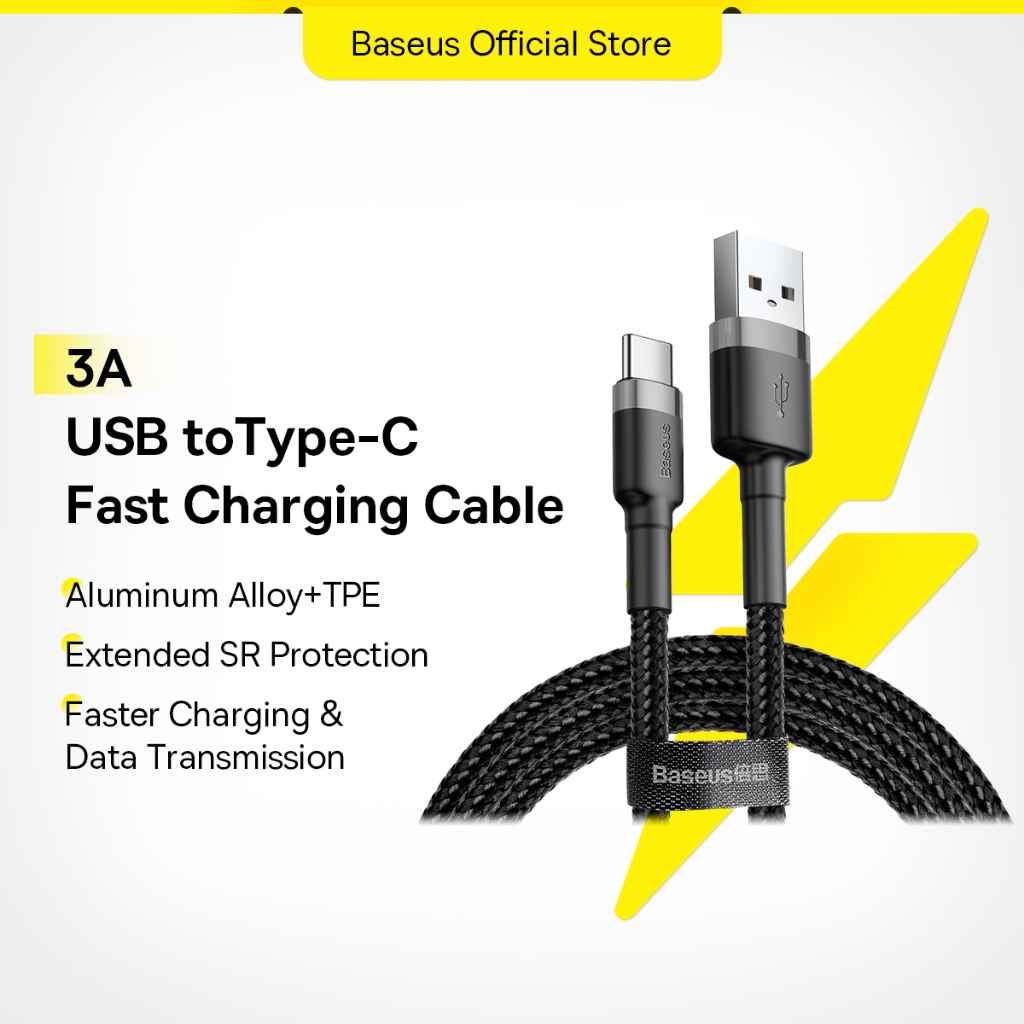 Baseus Type C USB Cable 3A/2A for Quick Charge & Fast Charging Technology For Huawei Xiaomi
