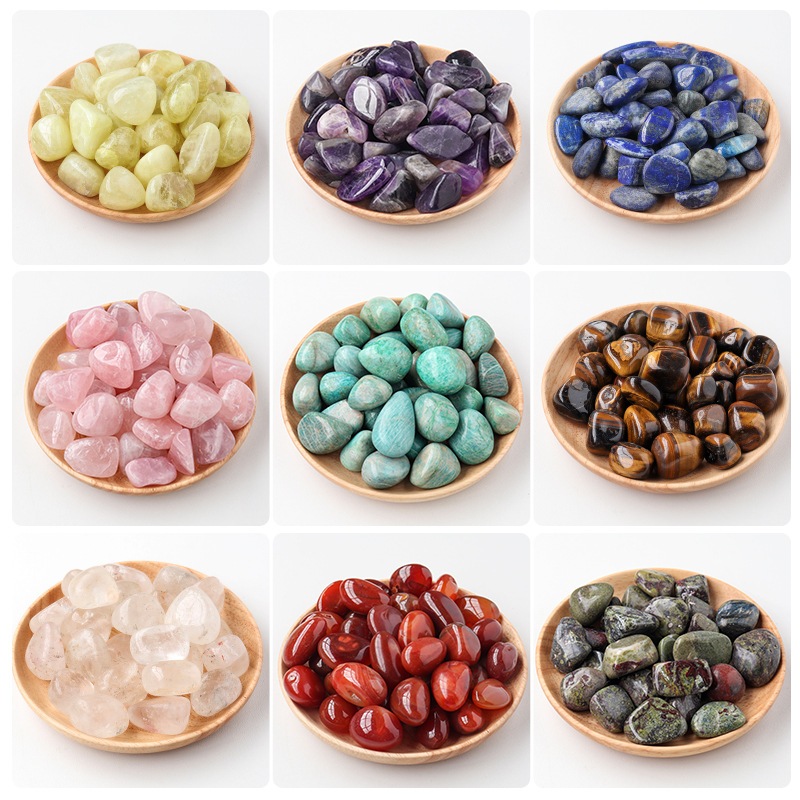 100gram/pack Irregular Natural Quartz Crystal Polished Tumbled Stones Reiki Chakra Healing Stones Home Decoration