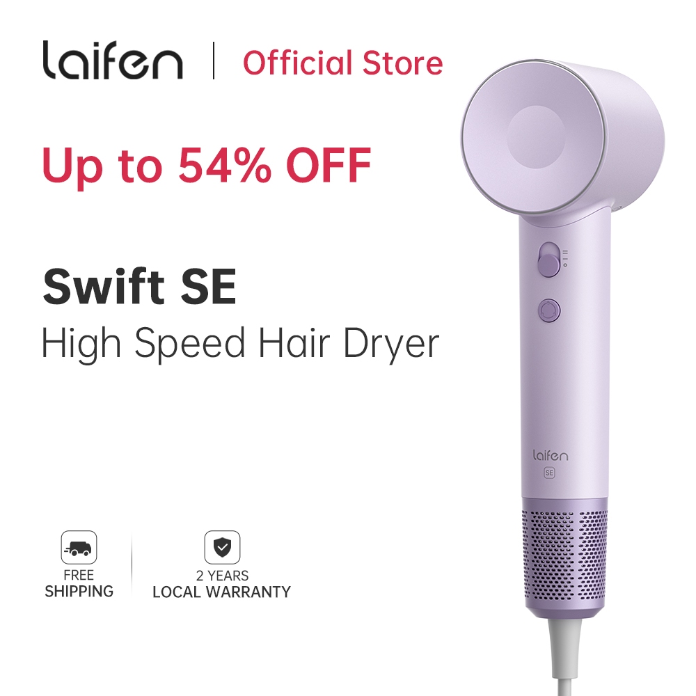 Laifen Swift SE High Speed Hair Dryer Negative Ionic Blow Dryer Brushless Motor for Fast Drying Low Noise Thermo-Control Hairdryer