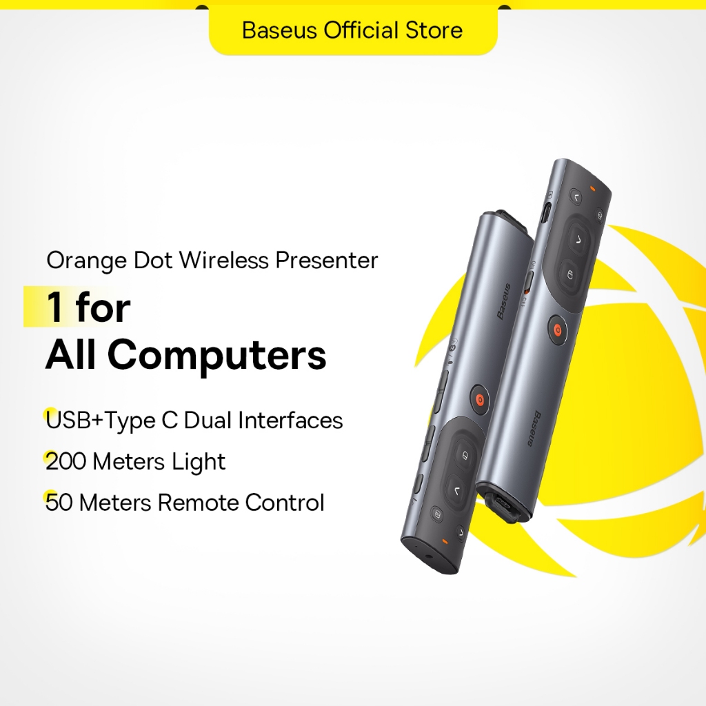 Baseus Spotlight Presentation Remote Wireless Laser Pointer Presentation Slides PPT Remote Control Pointer Presenter