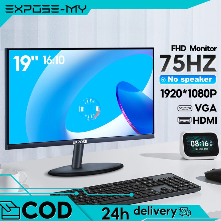EXPOSE LED Computer Monitor With Speaker 1080P 75HZ Gaming Monitor (19")