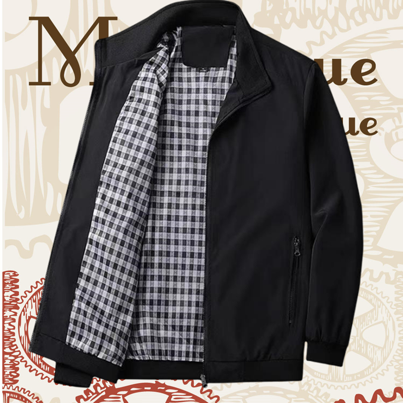 Executive Zipper Jacket Windbreaker Bomber Jacket Casual Slim Fit Bomber Jacket Plus Size M-6XL