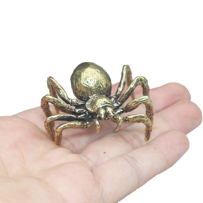 Brass Horror Spider Tricky Toy Unicorn Beetle Bug Insect Figurines Sculpture Statue Home Decor Car Ornaments Key Rings Pendants