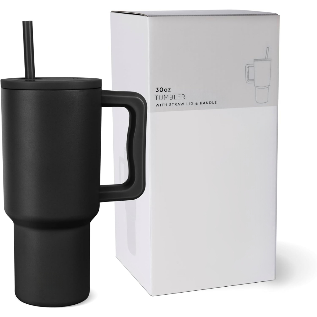 30oz Straw Tumbler Tahan Sejuk Leakproof No-Sweat Vacuum Insulated Water flask 2024 Double Wall Stainless Steel Straw Water bottle simple thermos tumbler 保温瓶 冰霸杯 2024 botol air 900ml/1200ml tumbler with handle