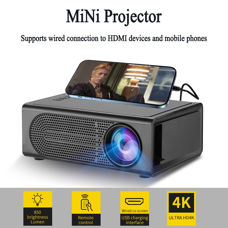 Mini Projector For Phone Small projector HDMI USB Laptop Wired Projektor M200 Portable Home Theater Murah Outdoor Projector 户外投影儀家用投影機