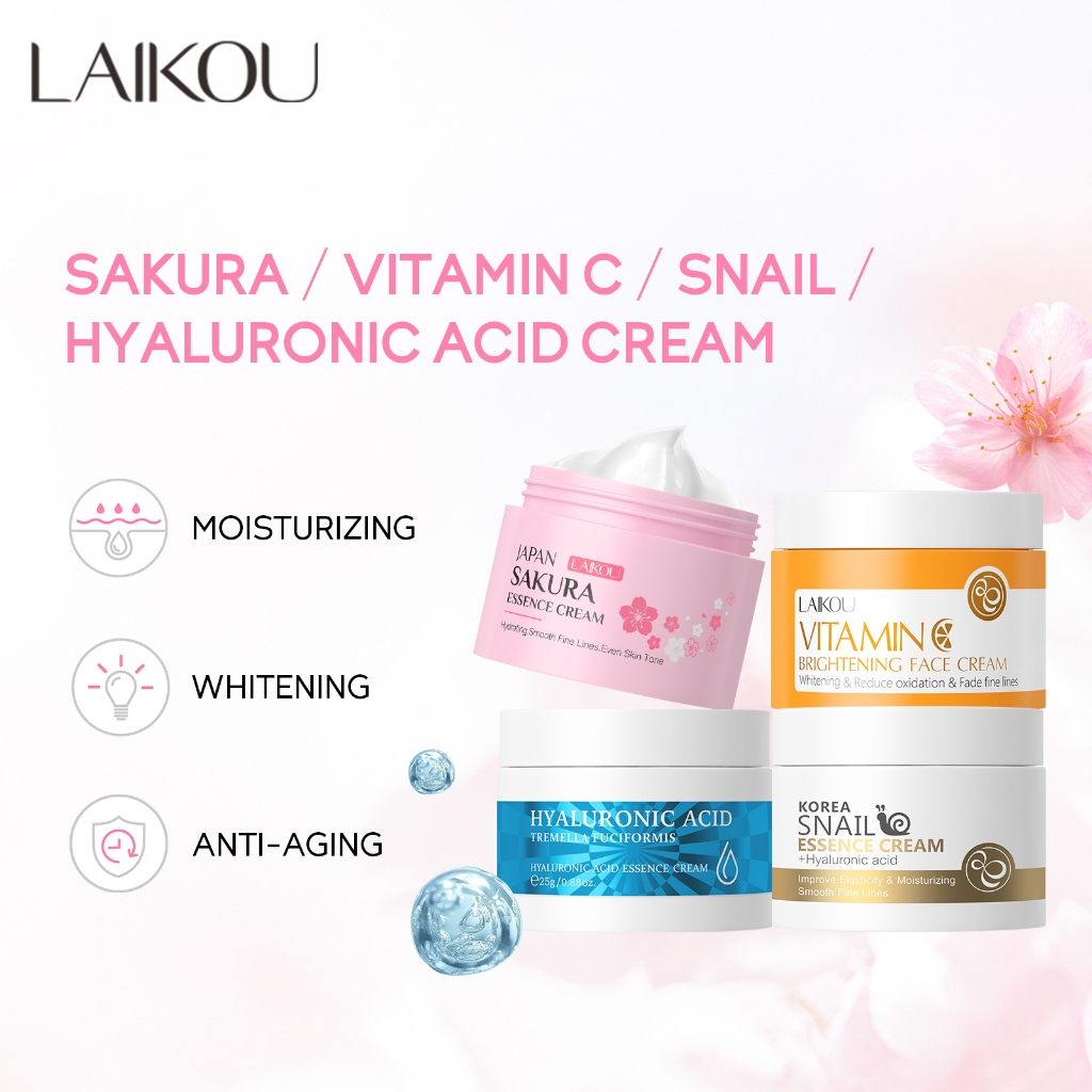 LAIKOU Sakura Essence Face Cream Vitamin C Moisturizer Anti-aging