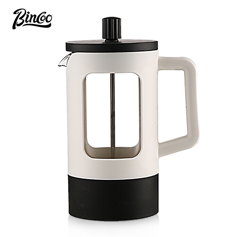 BINCOO Coffee Press Pot Hand Brewed Coffee Pot Filter Type Small Milk Frother for  Household 600ML