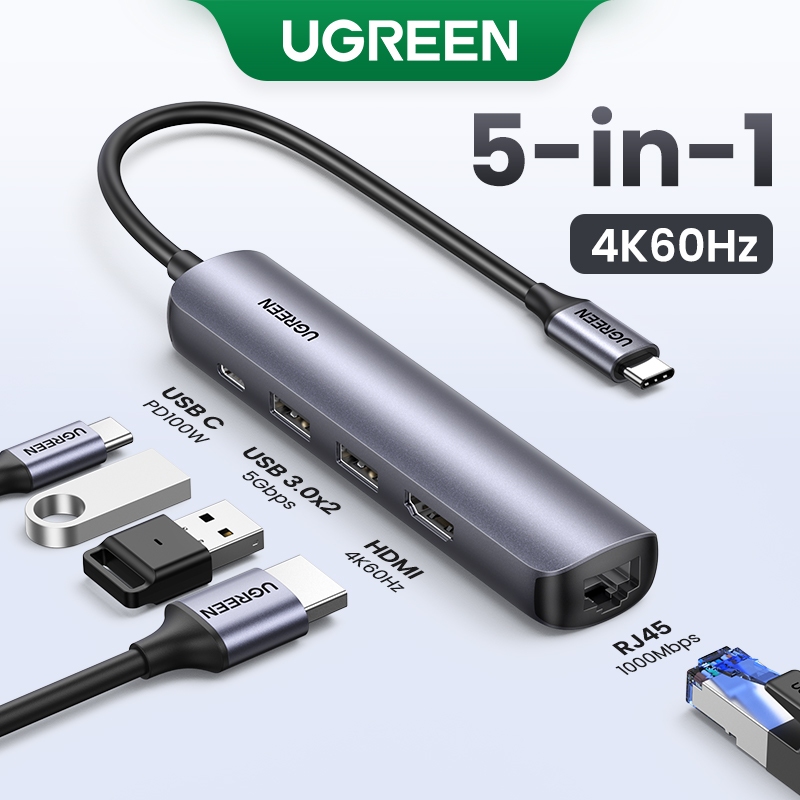 UGREEN USB C Hub Mini Size USB Type C 3.1 to 4K HDMI USB 3.0 RJ45 OTG Adapter USB Splitter for MacBook Pro Air PC USB HU