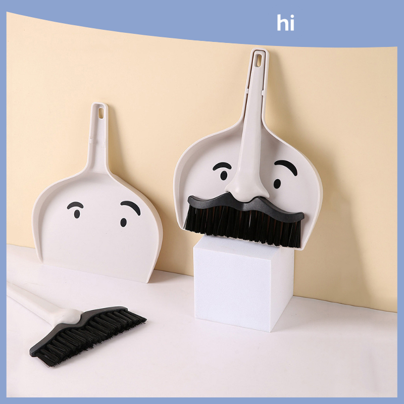 HI HOMES Broom Dustpan Set Small Household Mini Desktop Dust Soft Hair Bed Sweeping Brush Cleaning Windowsill Brush Brush Dustpan Suit