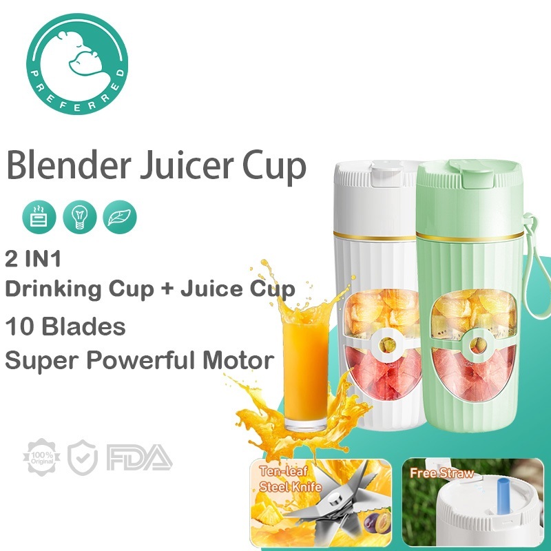 Preferred 400ml Electric Juicer Cup Portable Smoothie Blender Mini Mixer Squeezer Juice USB Charging  Fruit Juicer JC08