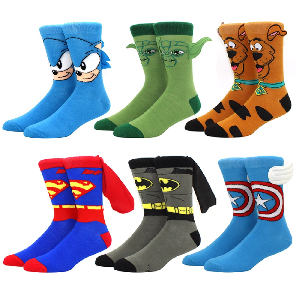 Funny Men Socks Street Cosplay Cotton Comic Woman Socks Party Novelty