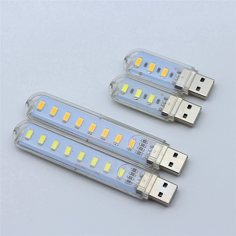 LED Night Light 3-8 Lights USB Power Bank 5V Light Computer Health Disk Light Outdoor Camping Light Student Dormitory Light