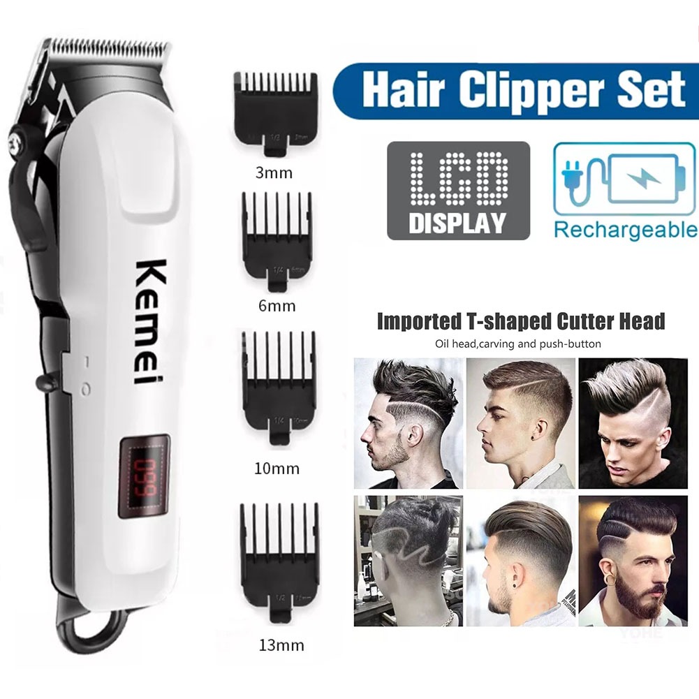 Kemei KM-809A Electric Hair Clipper Hair Cutting maching Wireless Trimmer Men Professional clipper machine rechargeable