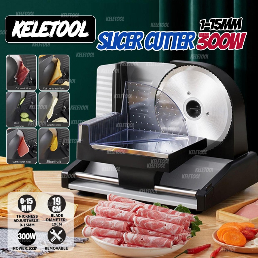 meat slicer Meat Cutter 300W Meat Grinder Electric Lamb Beef Slicer Meat Cutting Machine Mutton Rolls Cutter Household Electric Lamb Beef Slicer Vegetable Fruit 切肉机牛羊肉切片机