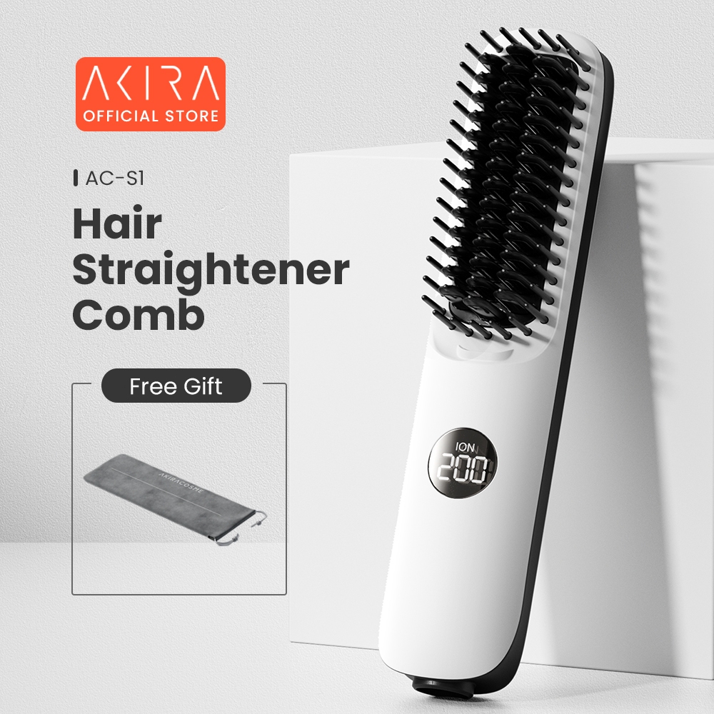 Akiracosme  3.0 Version Negative Ion Anti Scald Hair Straightener Comb