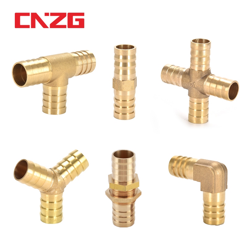 Brass Hose Barb Fitting Equal L Shape Adapter Fuel Connector 6mm 8mm 10mm 12mm 14mm 16mm