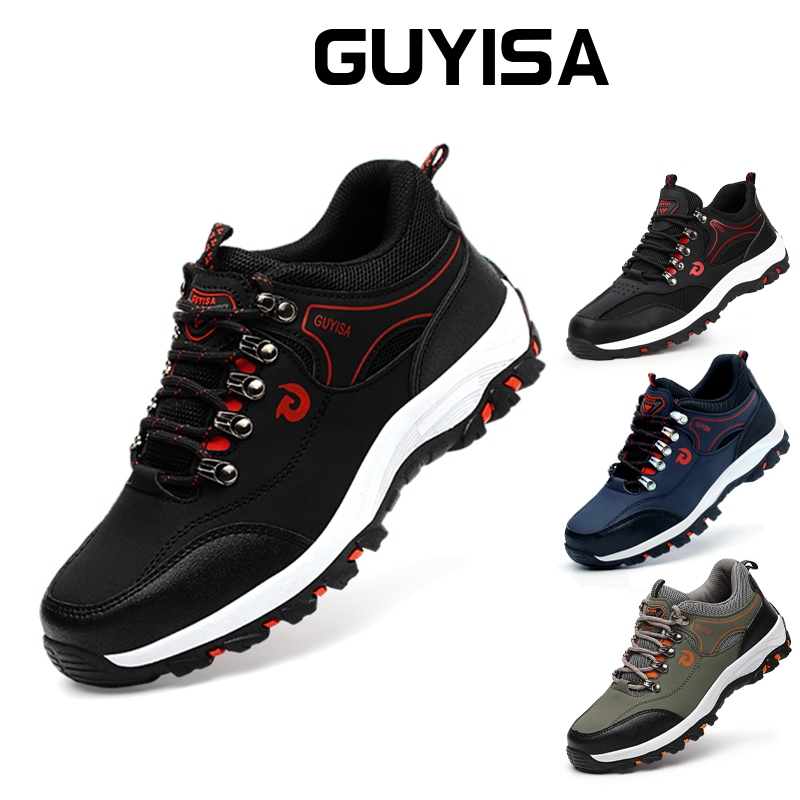 GUYISA safety shoes waterproof kasut kerja lelaki steel toe cap sneakers hiking shoes construction work shoes safety boots spot