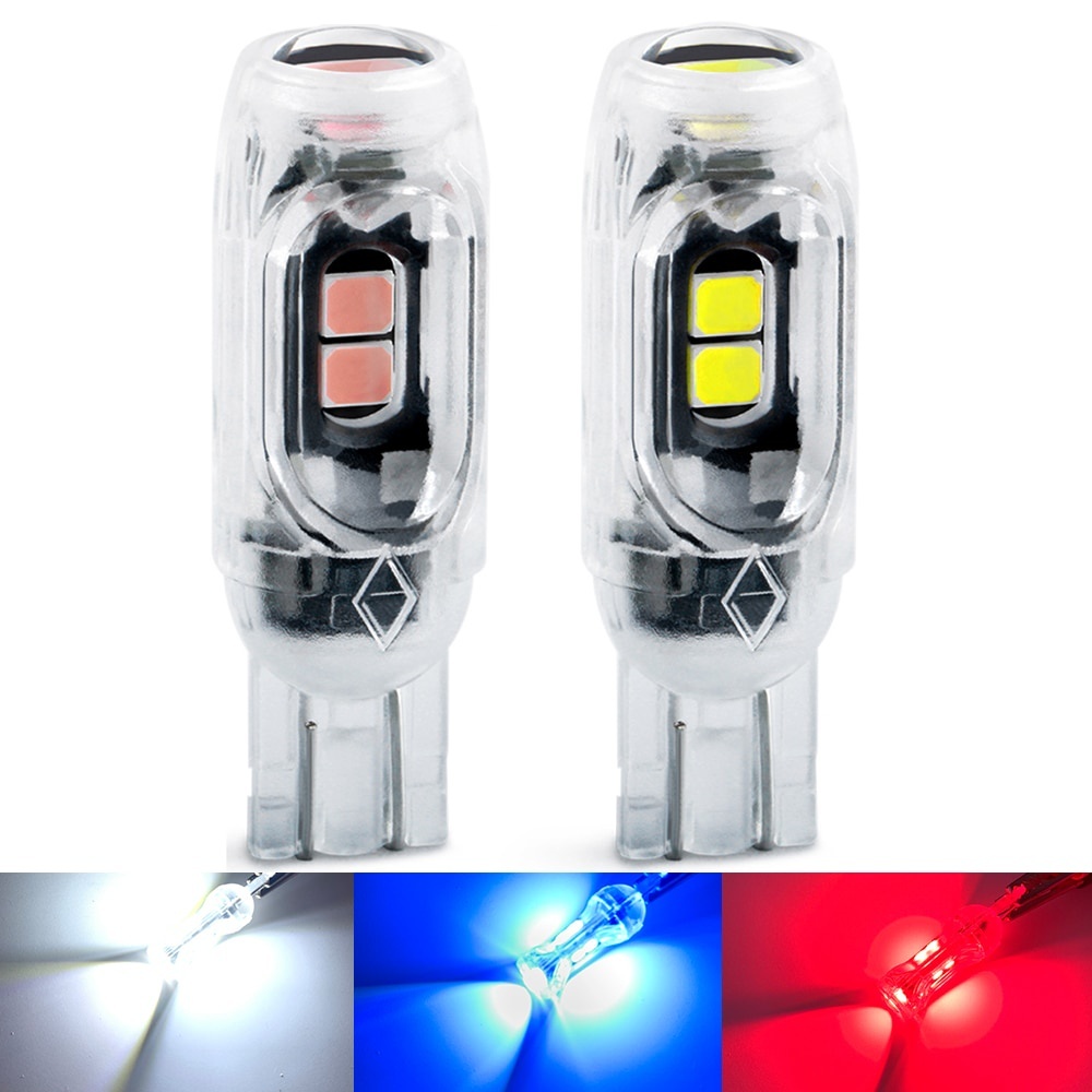 1PCS T10 W5W lens Led Flash Strobe Bulb 194 WY5W Flashing Interior Parking License Plate Reading Signal Lamp 12V Car Tail Light